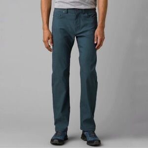 Prana Brion Lightweight Hiking Pant Charcoal Blue Gray UPF Water Repellent-36x28